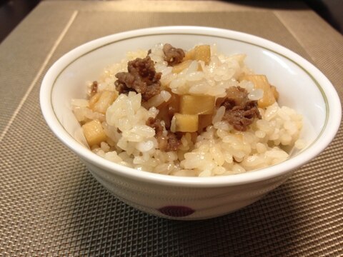 筍と牛肉のしぐれ煮混ぜ御飯